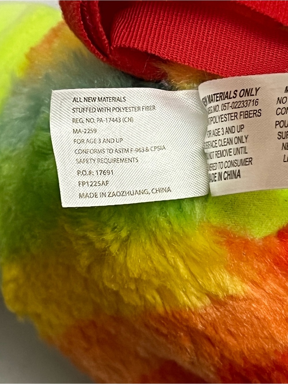 Fiesta Rainbow Plush Donkey - Multicolor - Picture 5 of 11